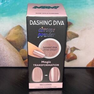 Dashing Diva Rose Gold Chrome Powder Refill Magic Transformation 1.5g Metallic